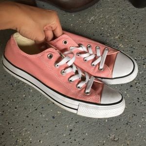Pink/salmon converse